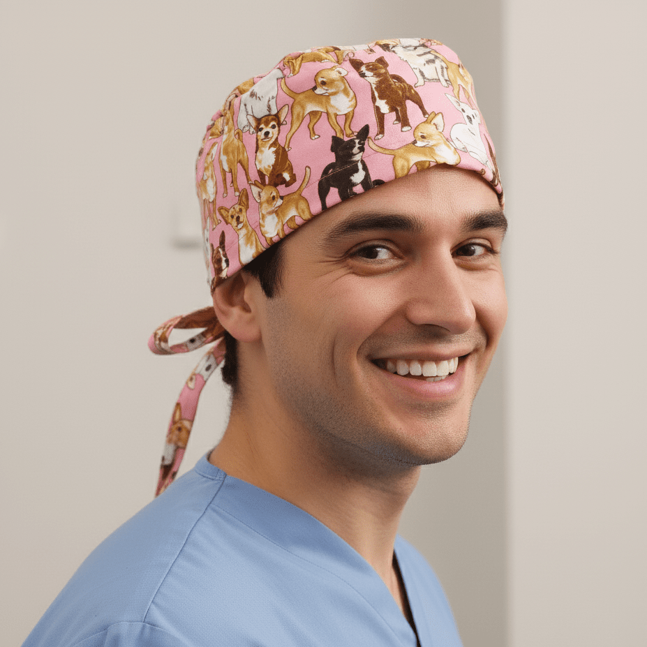 Dogs Chihuahua Pink Scrub Cap | Medicus Caps – Medicus Caps