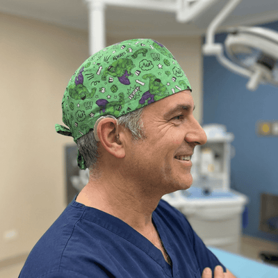 Hulk Smash Bash Superhero scrub cap
