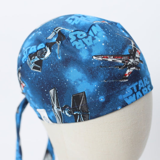 Star Wars Millennium Falcon On Blue Scrub Cap