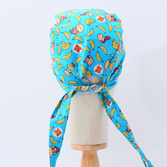 Games DK Donkey Kong Bananas Blue Scrub Cap