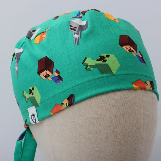 Minecraft Characters Scrub Cap