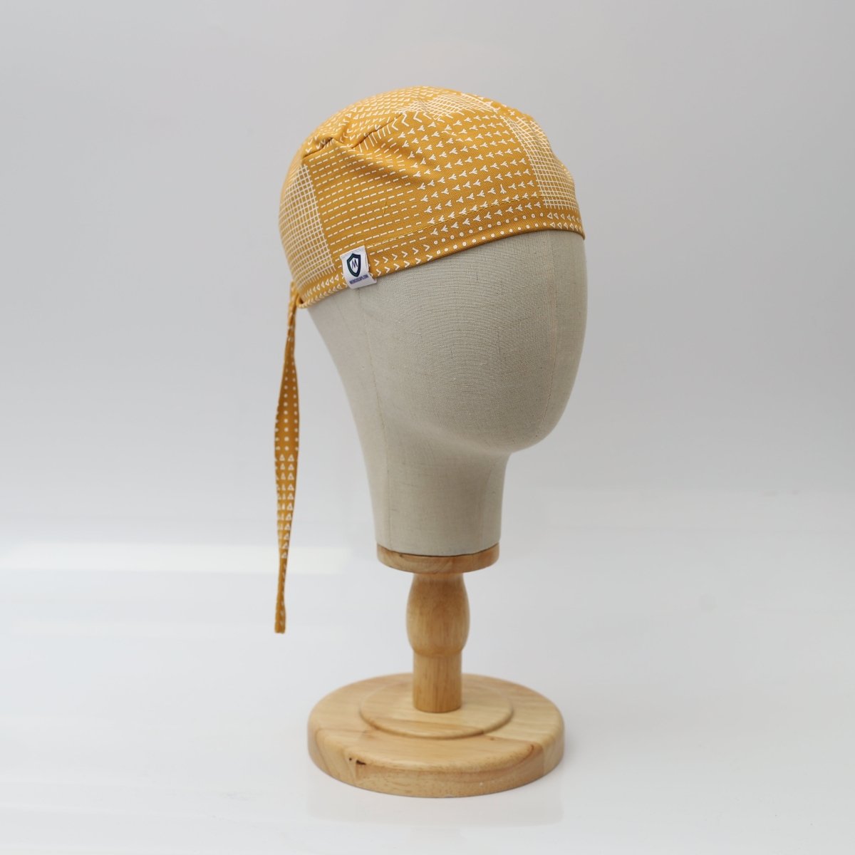 Abstract Lines On Mustard Theatre Scrub Cap