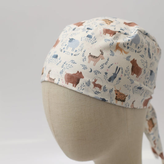 Boho Boheme Animals Scrub Cap