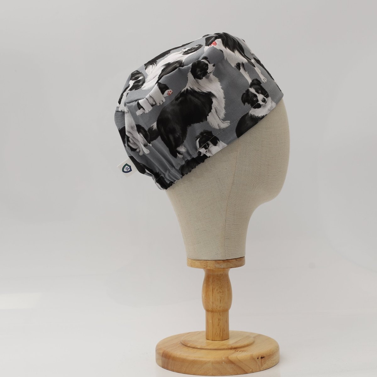 Dogs Border Collies On Grey Scrub Cap