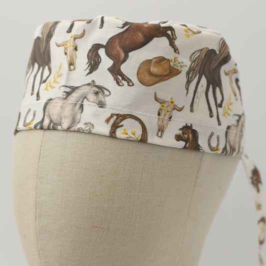 Horses Run Wild With Accessories Scrub Cap