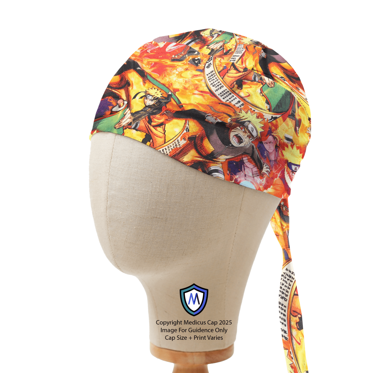 Gorro quirúrgico con ondas japonesas de anime