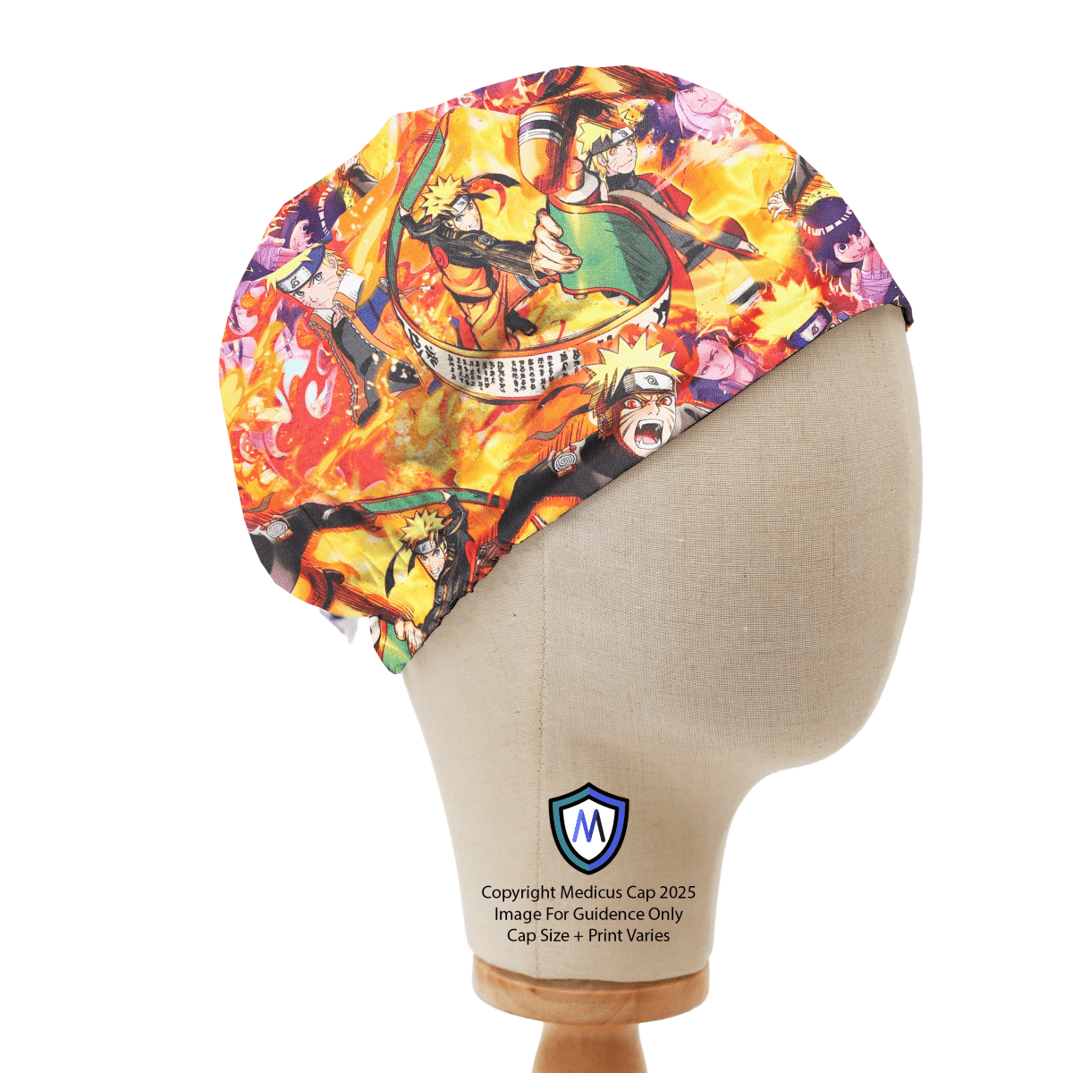 Gorro quirúrgico con ondas japonesas de anime
