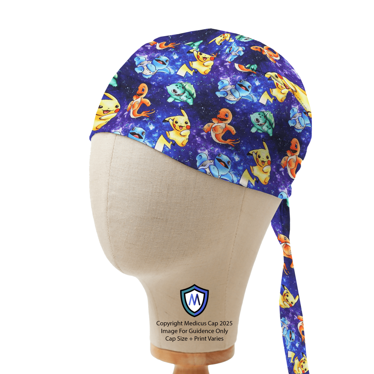 Pokemon In Space Blue Scrub Cap