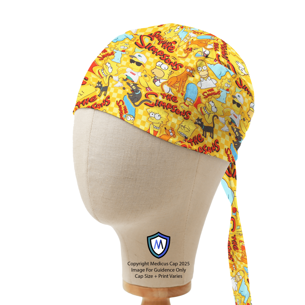 TV Cartoon The Simpsons Family Head Mashup Scrub Cap