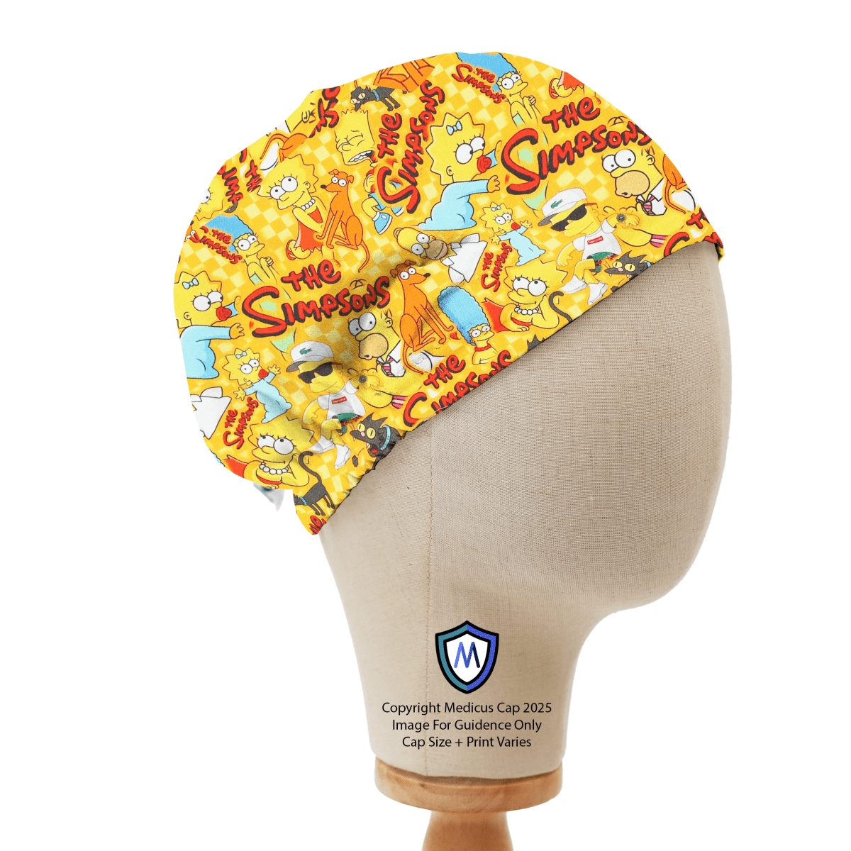 TV Cartoon The Simpsons Family Head Mashup Scrub Cap