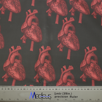 Heart 3D On Black Scrub Cap from Medicus Scrub Caps