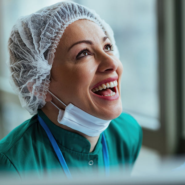 Smiling nurse working in a hospital