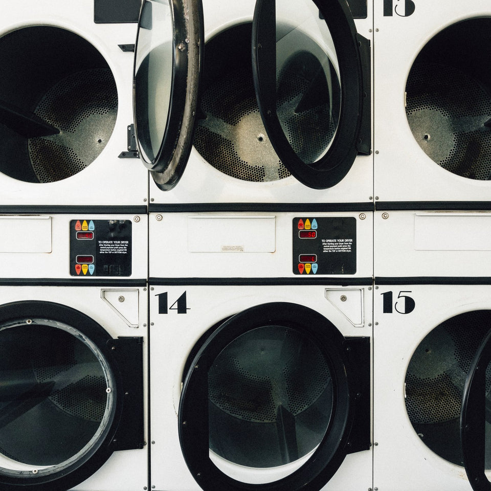 Washing machines in a launderette