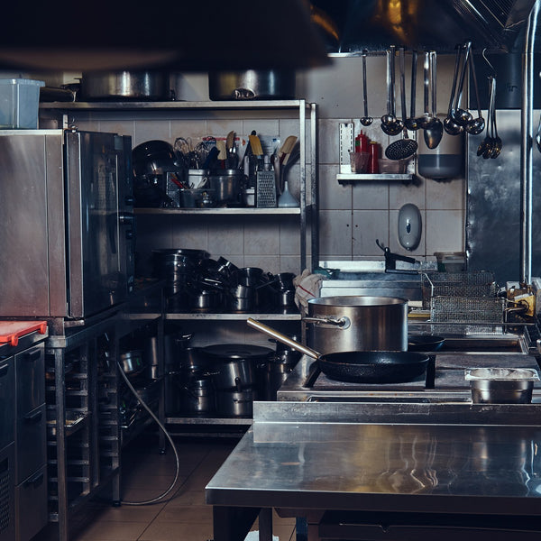 Professional stainless steel commercial kitchen