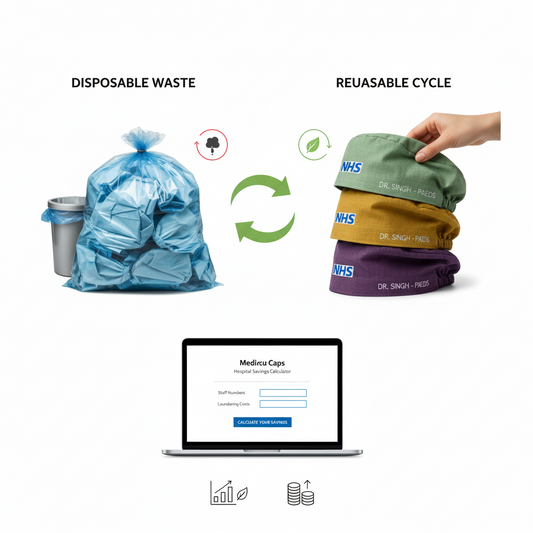 Beyond Carbon: How Reusable Scrub Caps Transform Hospital Waste into Better Care