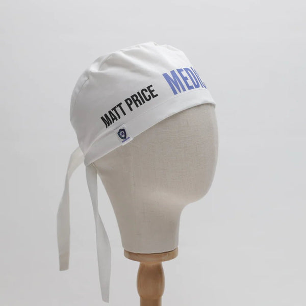Custom scrub cap with a personalised picture or photo printed on the fabric