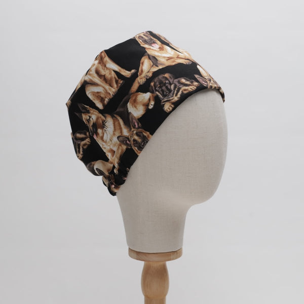 Euro style scrub cap with tie back design for operating theatre professionals