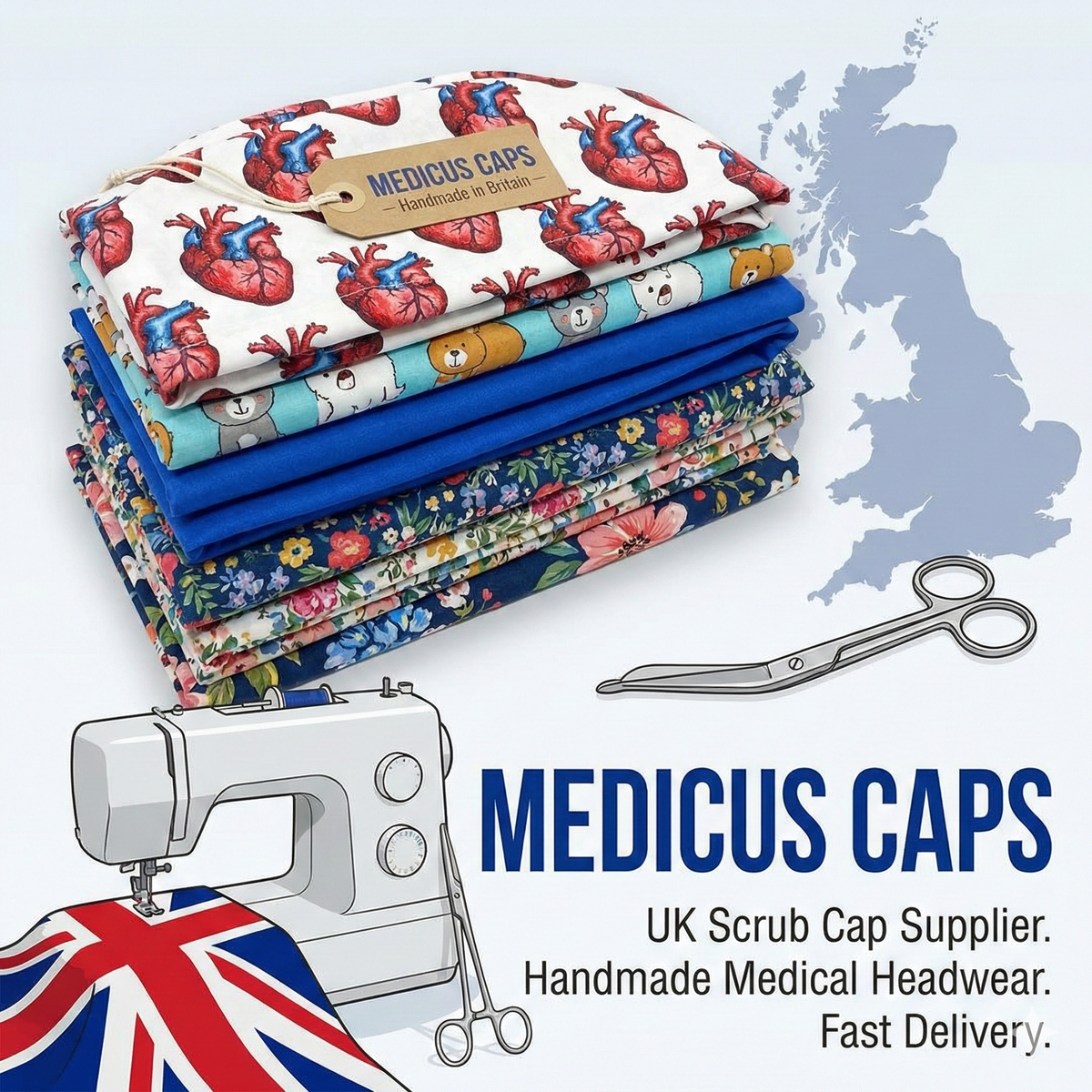 Handmade Medical Headwear | Scrub Caps