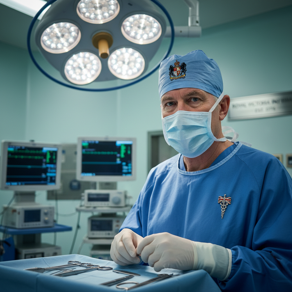 UK surgeon with FRCS fellowship illustrating the tradition of dropping the Doctor title