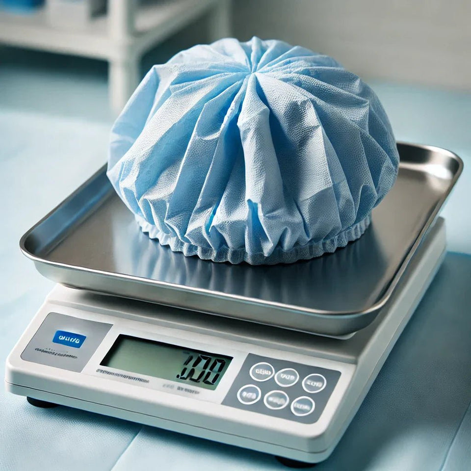 Disposable scrub cap CO2 carbon emissions estimator calculator tool
