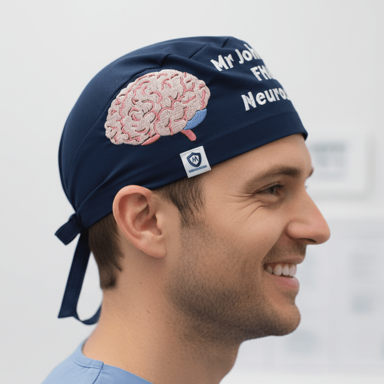 Brain Themed Scrub Caps - Medicus Custom Scrub Caps