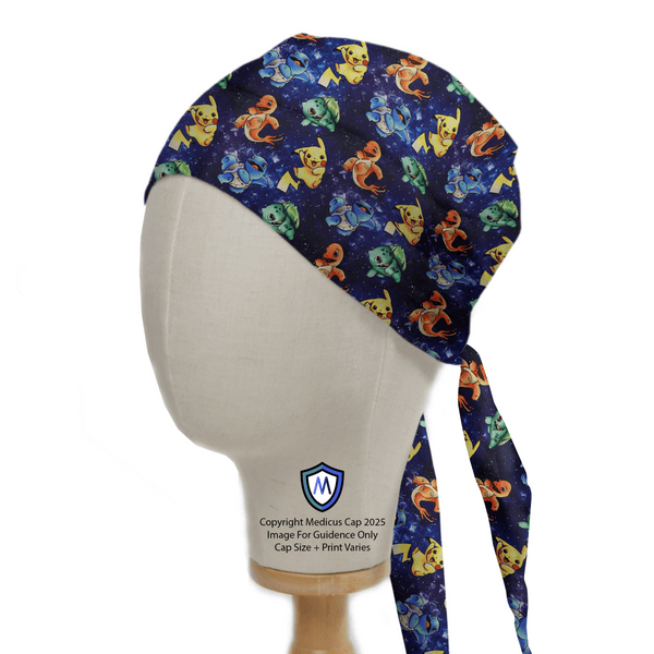 Pokemon Scrub Caps - Medicus Custom Scrub Caps