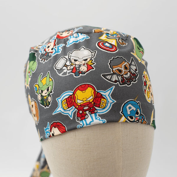 Scrub Caps with Marvel Fabric - Medicus Custom Scrub Caps