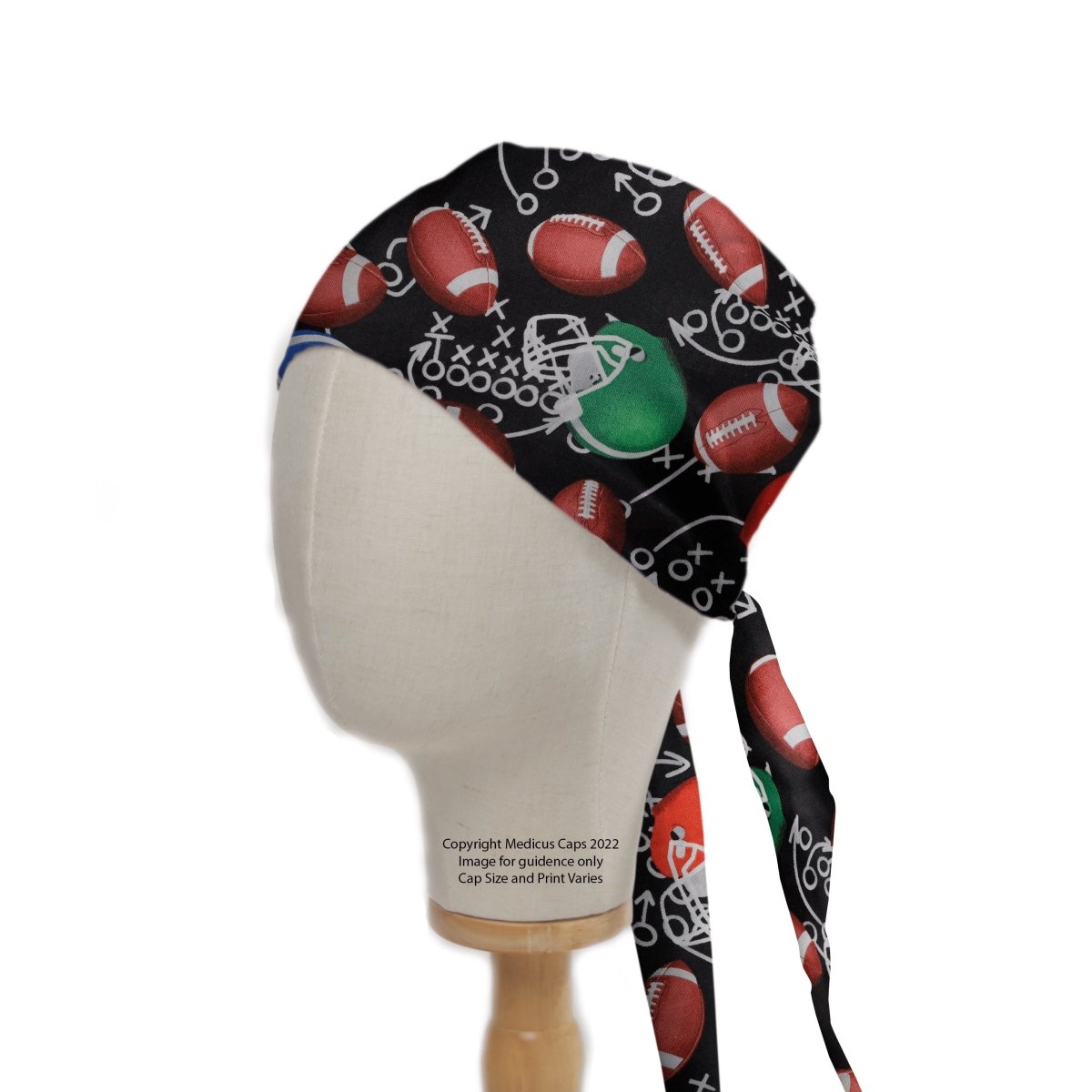 Sports Themed Scrub Caps - Medicus Custom Scrub Caps