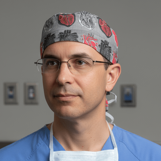 Abstract Heart Scrub Cap