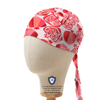 Food Abstract Pomegranates scrub cap in Captain fitted style