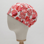 Food Abstract Pomegranates scrub cap in Duchess elastic-back style