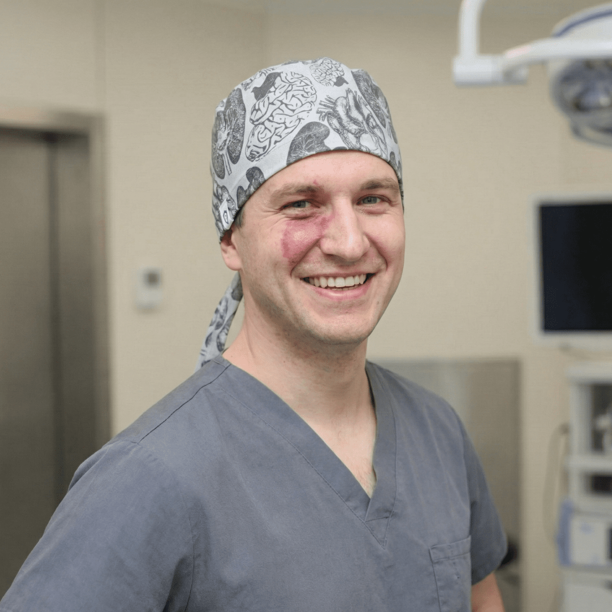 Anatomy Heart Lungs Brains Scrub Caps scrub cap detail view 2