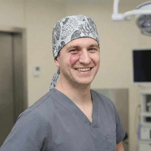 Anatomy Heart Lungs Brains scrub cap pattern detail on mannequin