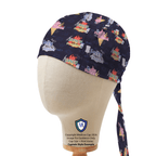 Anesthetist Spicy & Salty Saline scrub cap in Captain fitted style