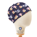 Anesthetist Spicy & Salty Saline scrub cap pattern shown flat