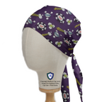 Anaesthetist Gas Passer scrub cap in Bandana tie-back style