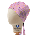 Anesthetist This Girl Can Block scrub cap in Bandana tie-back style