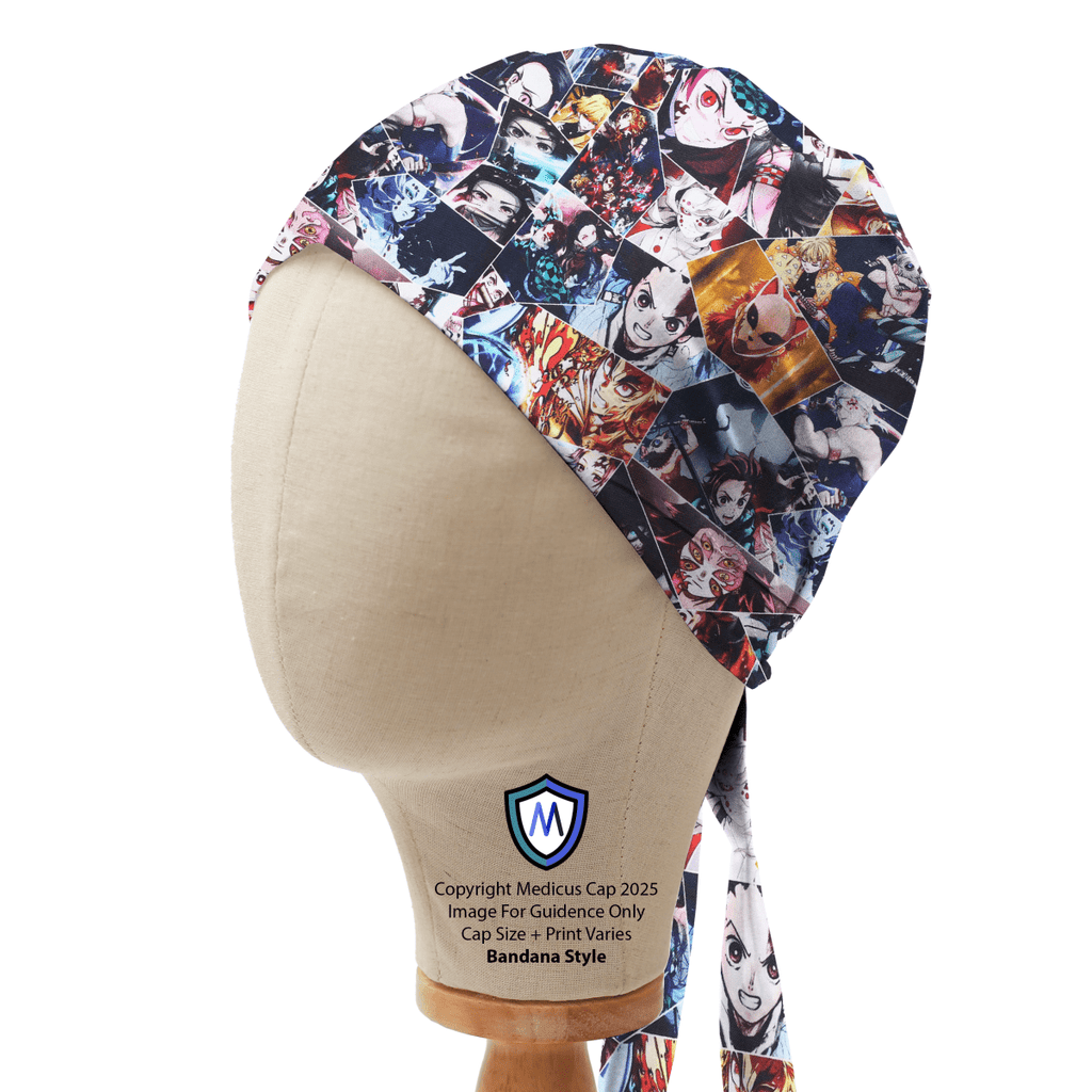 Anime Demon Slayer Fabric Scrub Cap