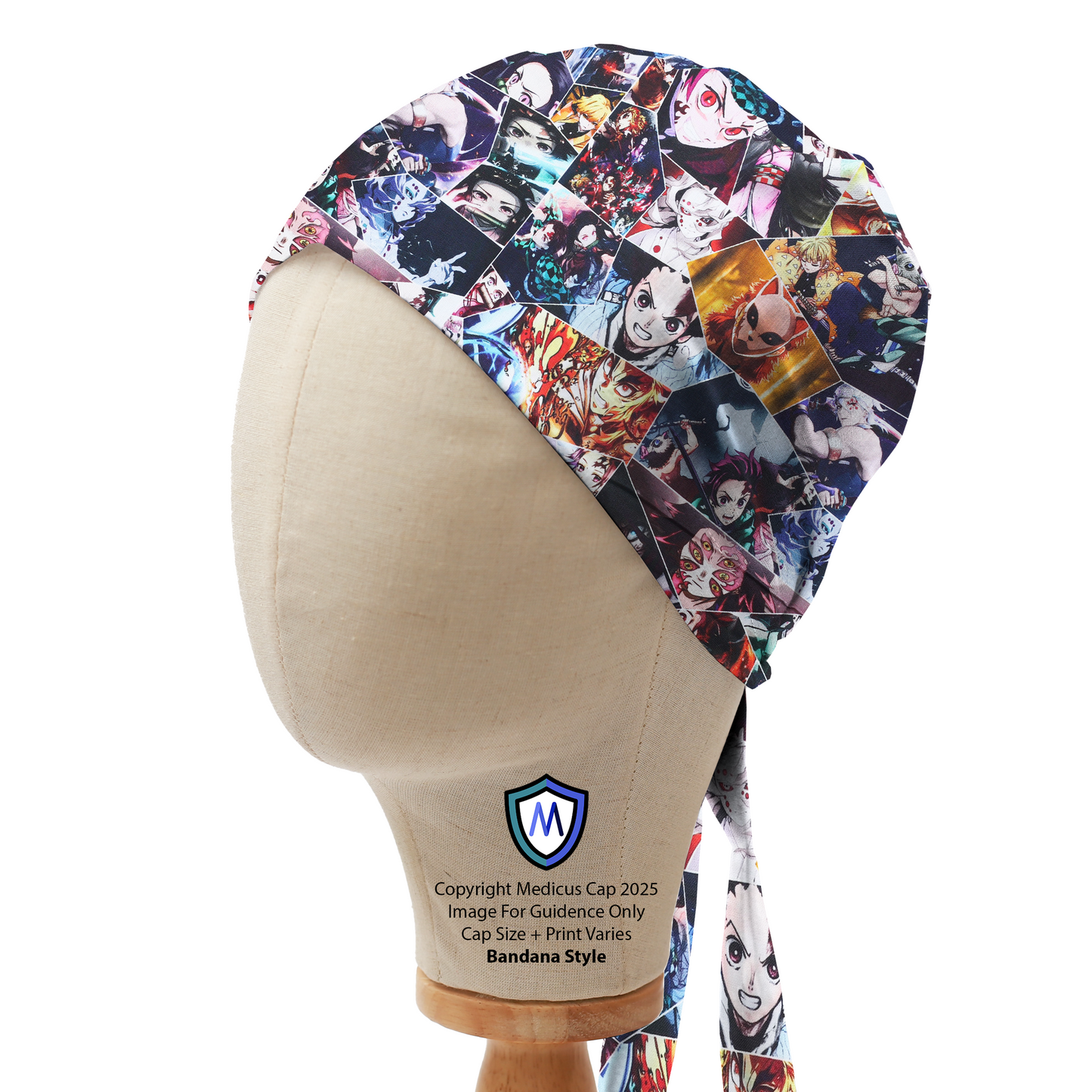 Gorro quirúrgico con ondas japonesas de anime 