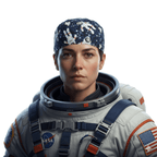 Astronauts Spaceman scrub cap shown on mannequin head