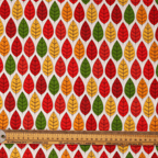 Autumnal Leaves scrub cap pattern shown flat