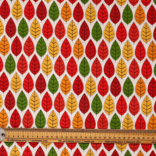 Autumnal Leaves Scrub Cap scrub cap detail view 2