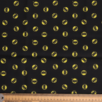 Batman Logos Small fabric pattern detail close-up