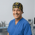Batman Logo Signal Large scrub cap pattern detail on mannequin