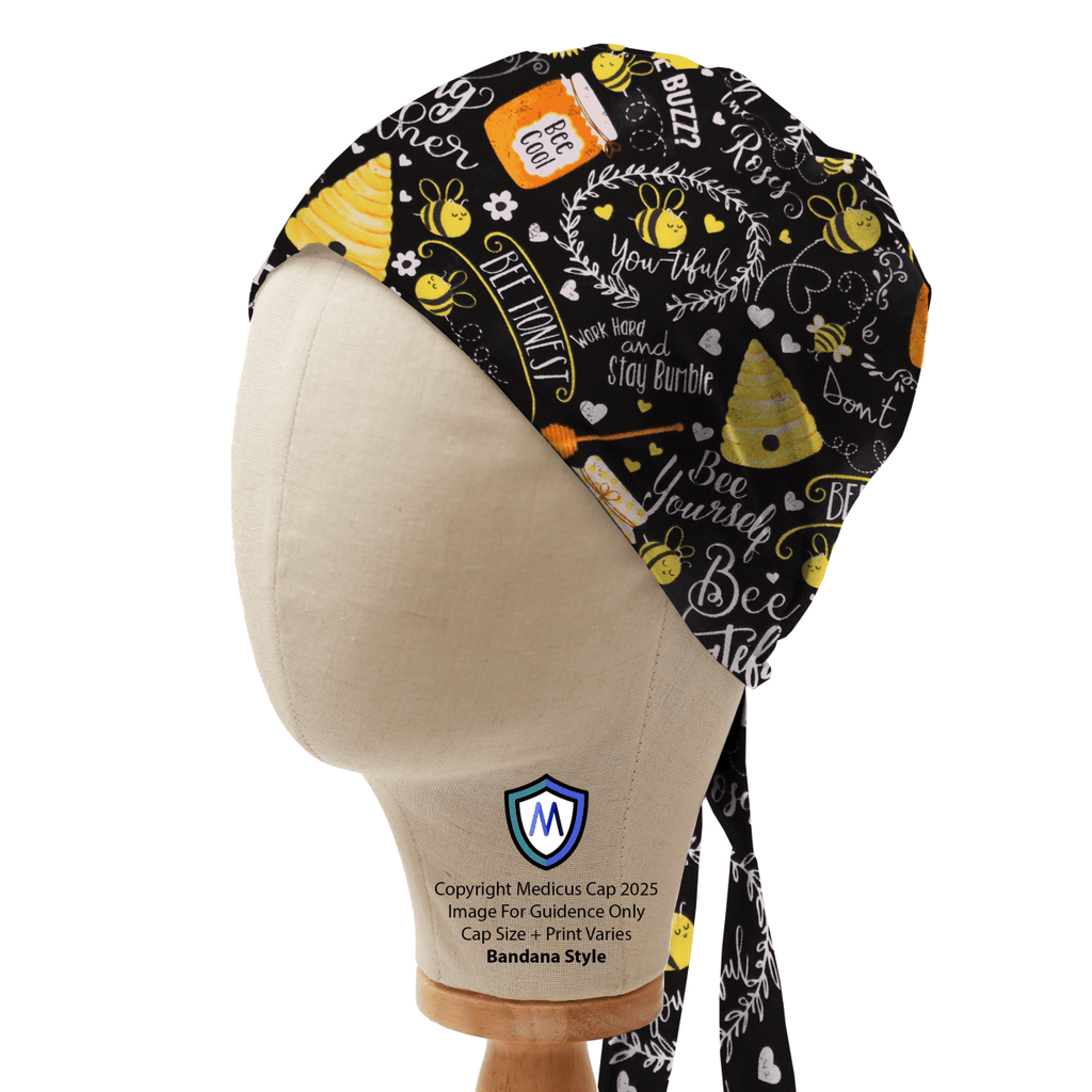 Gorro quirúrgico con tarros de miel de abejas
