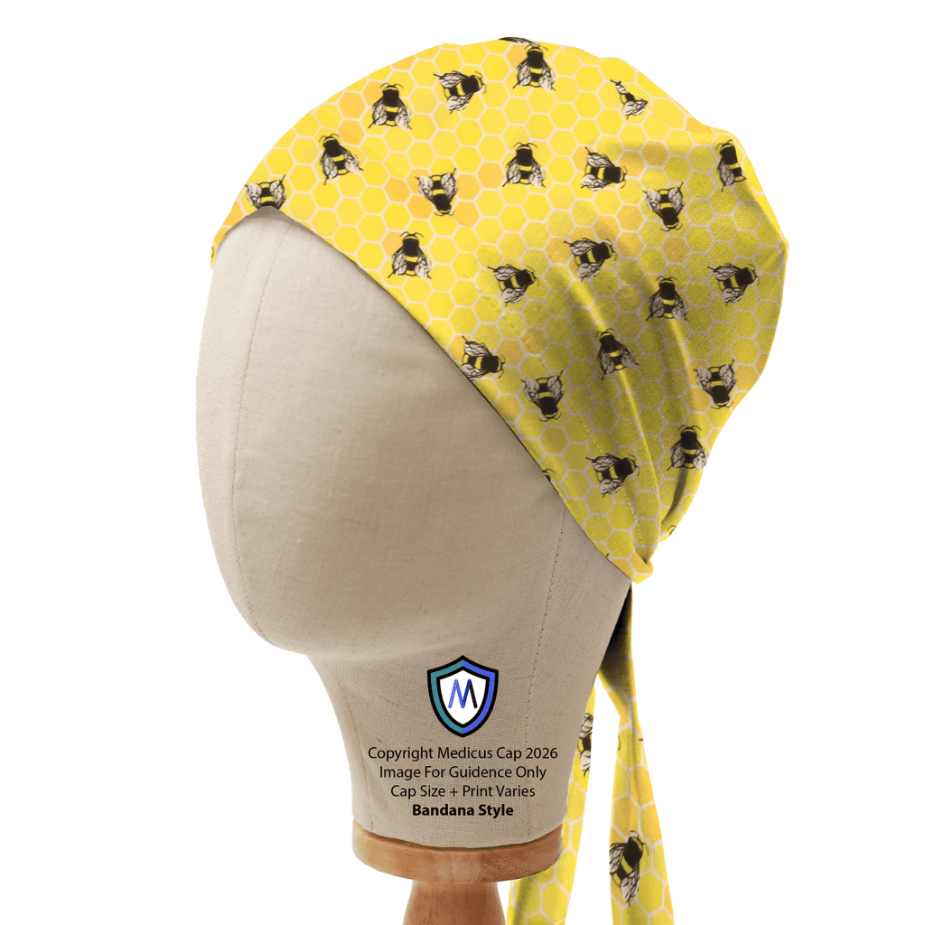 Gorro quirúrgico con tarros de miel de abejas
