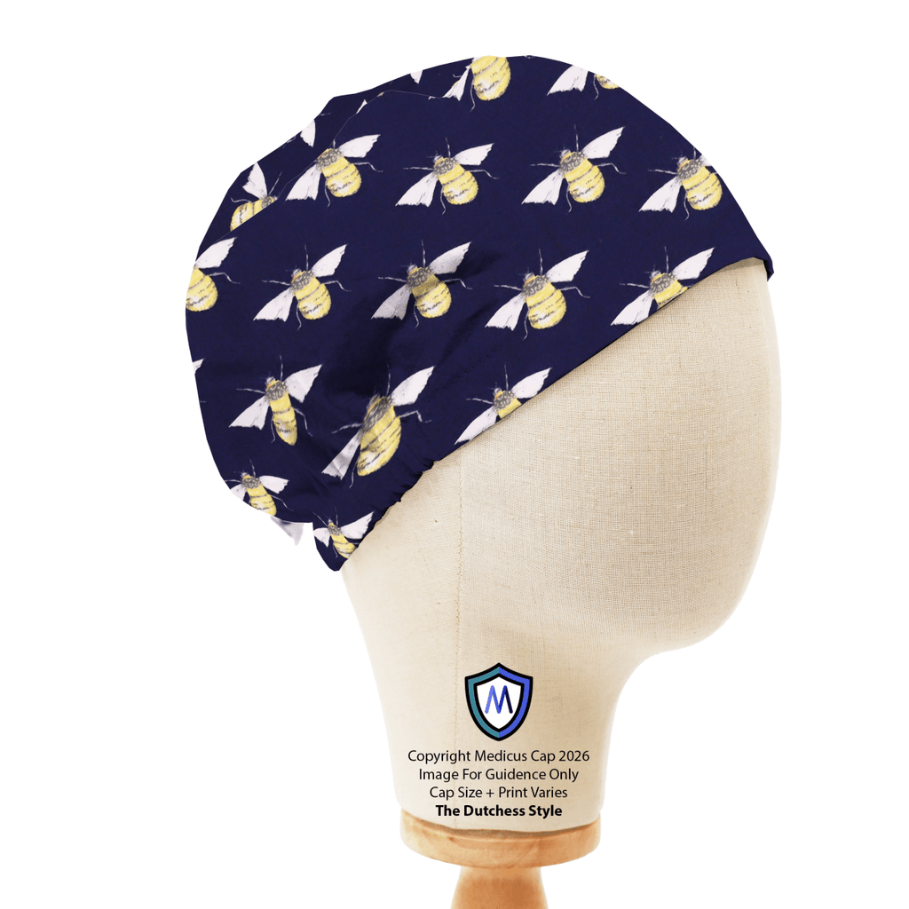 Gorro quirúrgico con tarros de miel de abejas