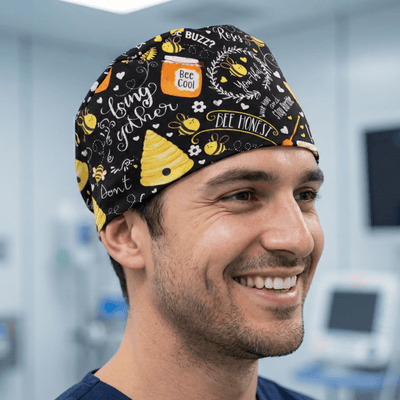 Bees Honey Be Kind Positive scrub cap