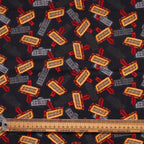 Betelgeuse This Way Signs Halloween Movie scrub cap pattern shown flat