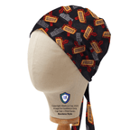 Betelgeuse This Way Signs Halloween Movie scrub cap in Bandana tie-back style